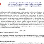 ANUNT – CONCURS DE OCUPARE POST VACANT BIOLOG PRINCIPAL SPECIALITATEA BACTERIOLOGIE MEDICALA